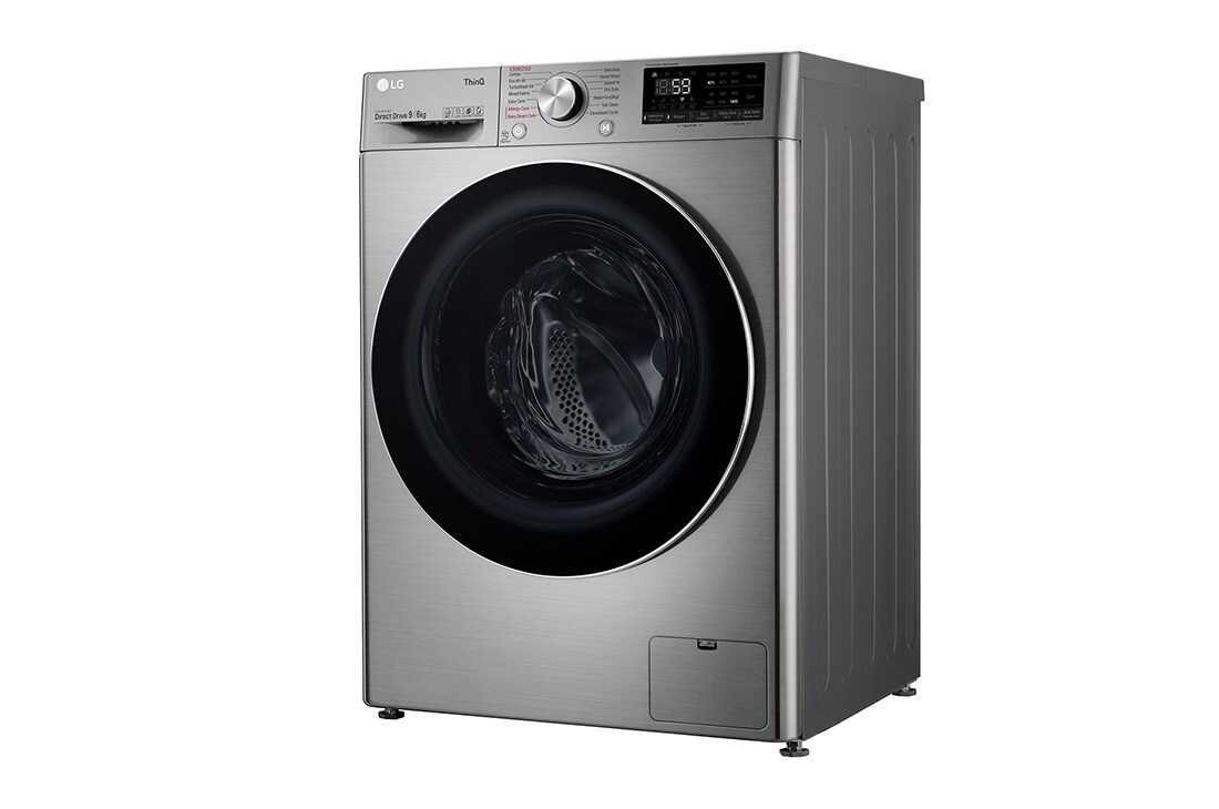 LG 9 kg / 6 kg Kombinert vaskemaskin/tørketrommel(Grafitt) - Steam, Energiklasse E, TurboWash™, AI DD™, Smart Diagnosis™ med Wi-Fi, CV70V6S2BE, thumbnail 12