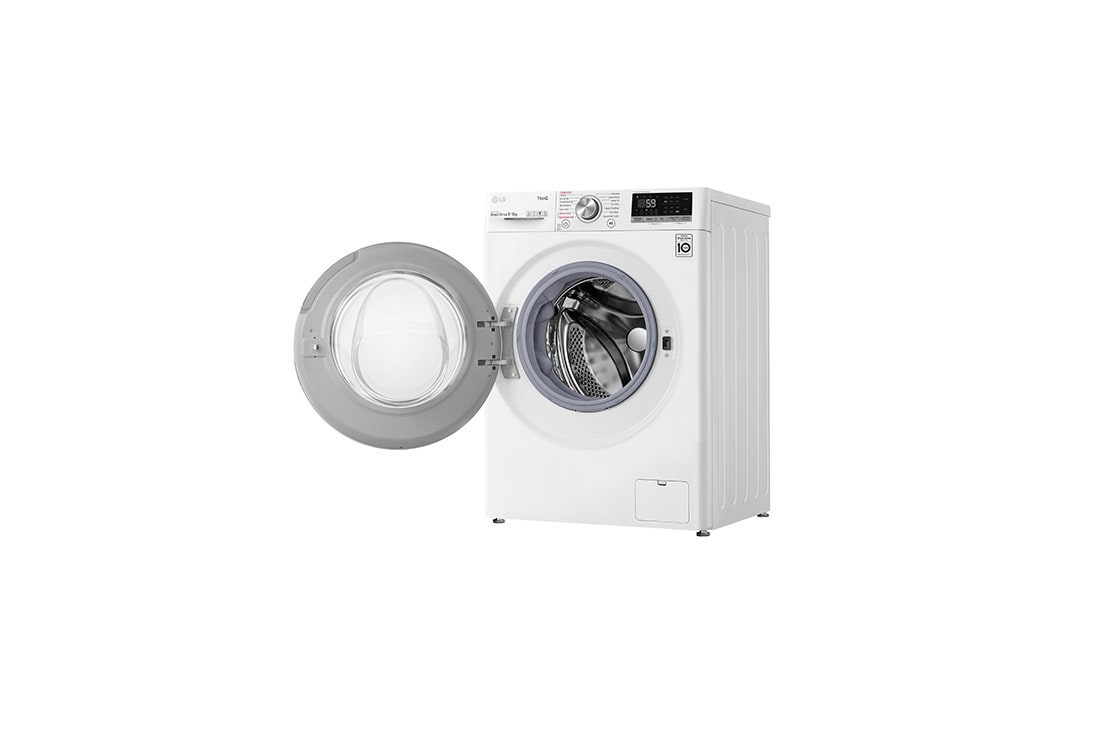 LG 9 kg / 6 kg Kombinert vaskemaskin/tørketrommel(Hvit) - Steam, Energiklasse E, TurboWash™, AI DD™, Smart Diagnosis™ med Wi-Fi, CV50V6S2EE, CV50V6S2EE, thumbnail 11