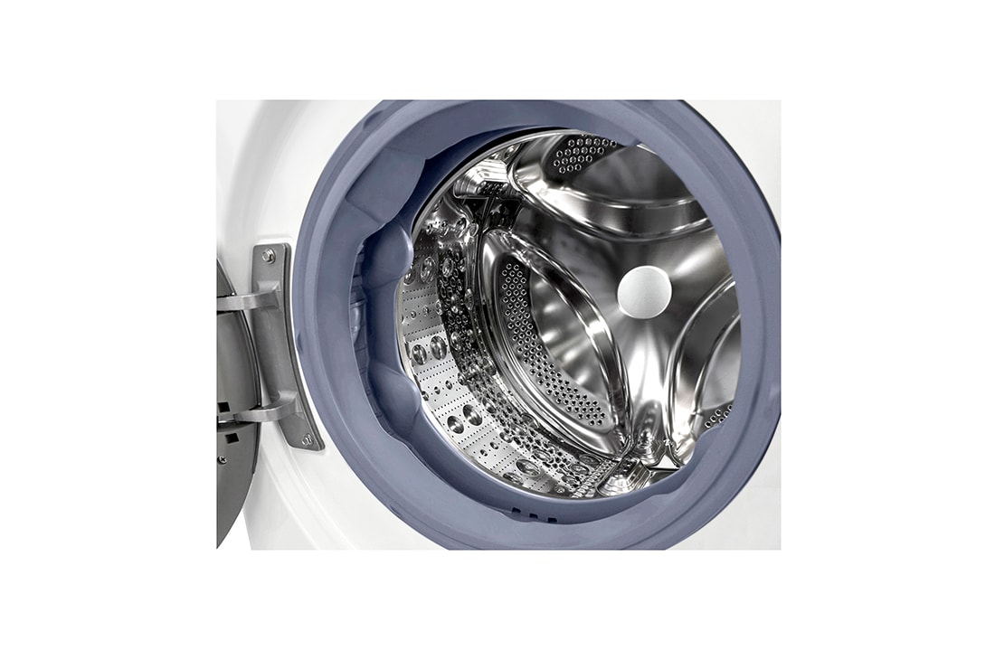 LG 9 kg / 6 kg Kombinert vaskemaskin/tørketrommel(Hvit) - Steam, Energiklasse E, TurboWash™, AI DD™, Smart Diagnosis™ med Wi-Fi, P4AQVH1WE, thumbnail 3