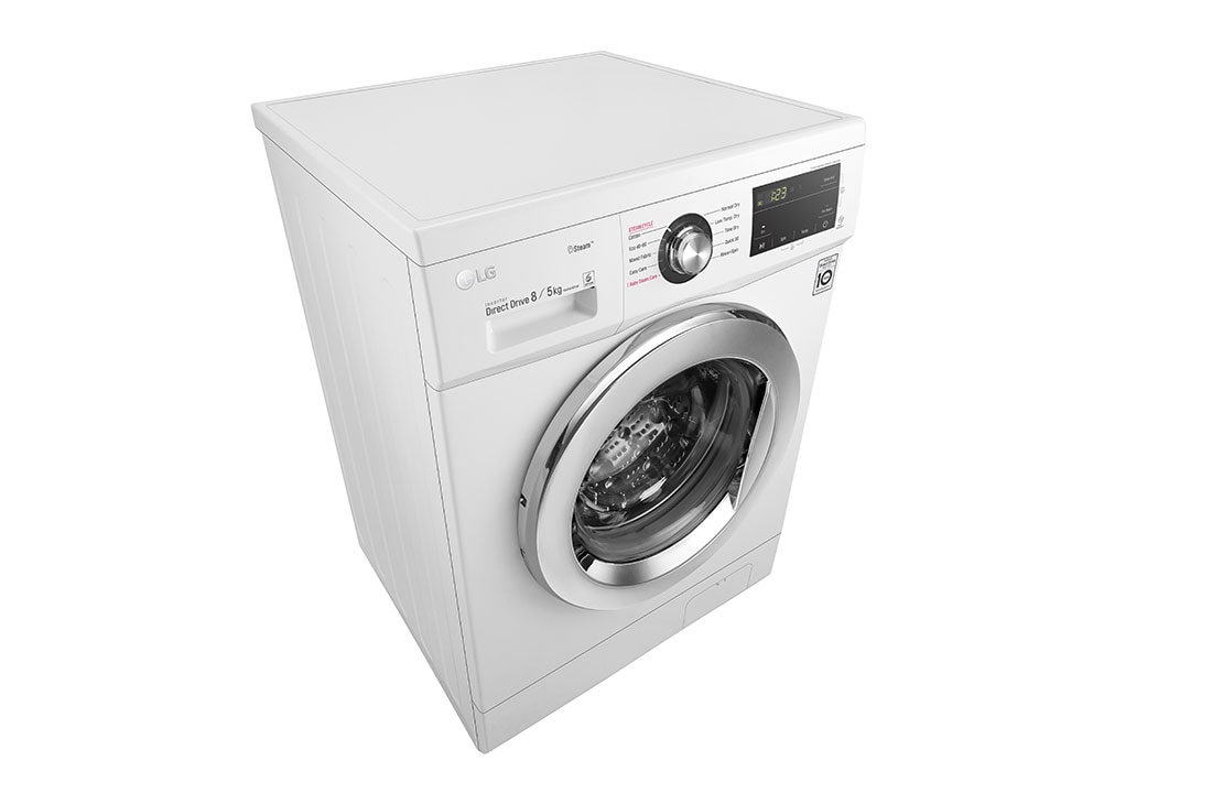 LG 8 kg / 5 kg Kombinert vaskemaskin/tørketrommel(Hvit) - Steam, Energiklasse E, AI DD™, Smart Diagnosis™, CM20T5S2E, CM20T5S2E, thumbnail 6