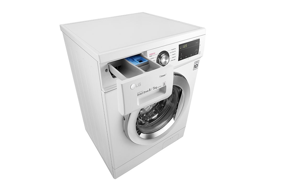 LG 8 kg / 5 kg Kombinert vaskemaskin/tørketrommel(Hvit) - Steam, Energiklasse E, AI DD™, Smart Diagnosis™, CM20T5S2E, CM20T5S2E, thumbnail 7
