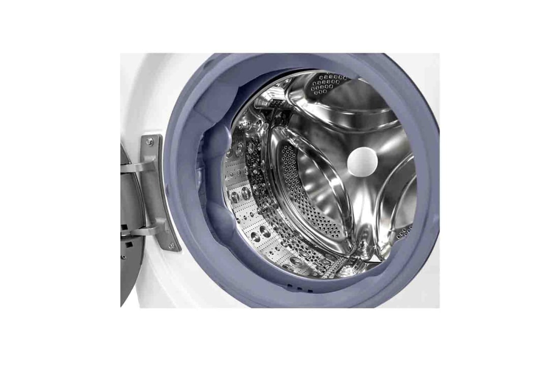 LG 9 kg / 5 kg Kombinert vaskemaskin/tørketrommel(Hvit) - Steam, Energiklasse E, AI DD™, Smart Diagnosis™ med Wi-Fi, CV40V5S2E, thumbnail 3
