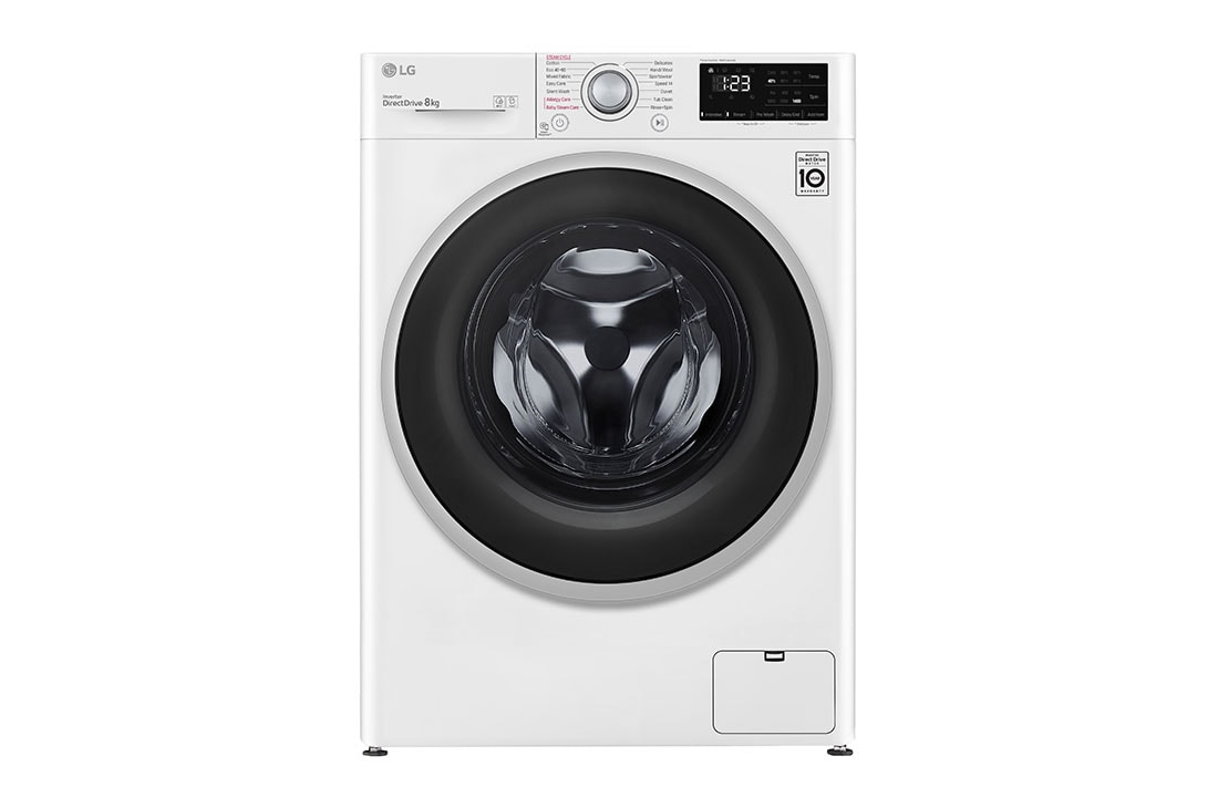LG 8 kg Vaskemaskin(Hvit) - Steam, Energiklasse C, AI DD™, Smart Diagnosis™, K4WV408S0WE, K4WV408S0WE