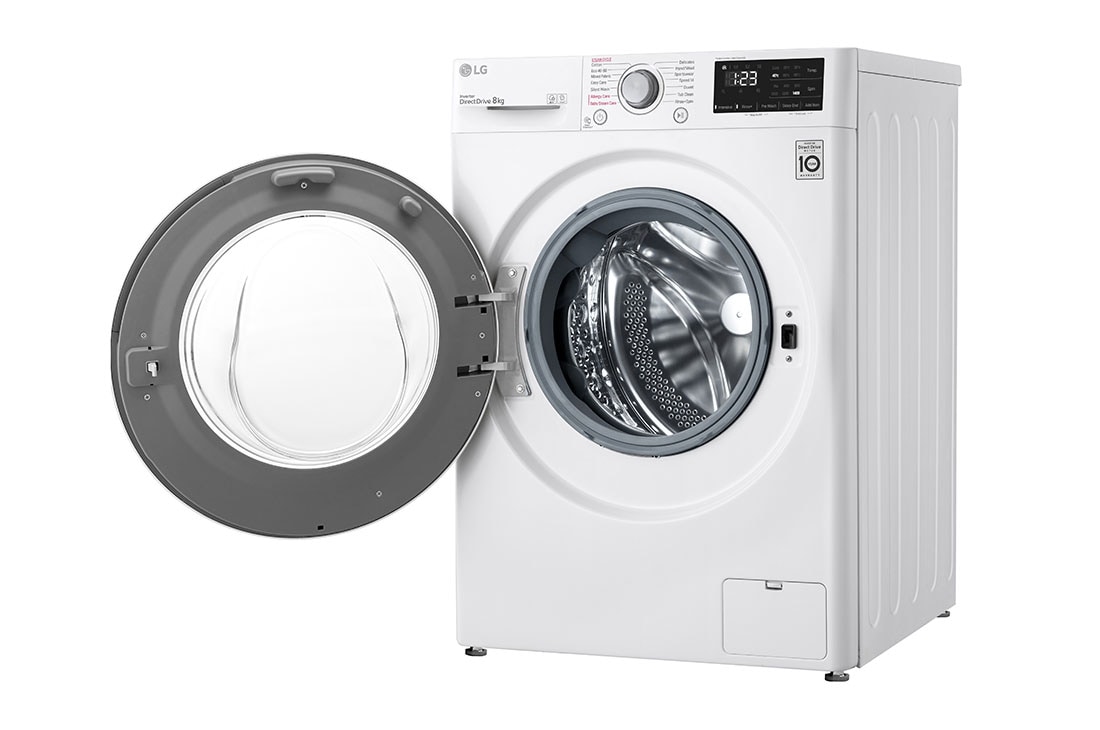 LG 8 kg Vaskemaskin(Hvit) - Steam, Energiklasse C, AI DD™, Smart Diagnosis™, K4WV408S0WE, K4WV408S0WE, thumbnail 11