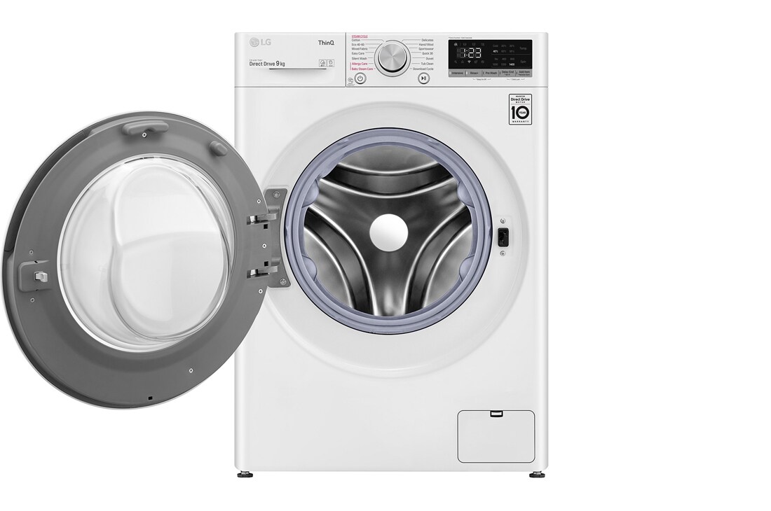 LG  9 kg Vaskemaskin(Hvit) - Steam, Energiklasse D, AI DD™, Smart Diagnosis™ med Wi-Fi, K4WV409S1W, thumbnail 2