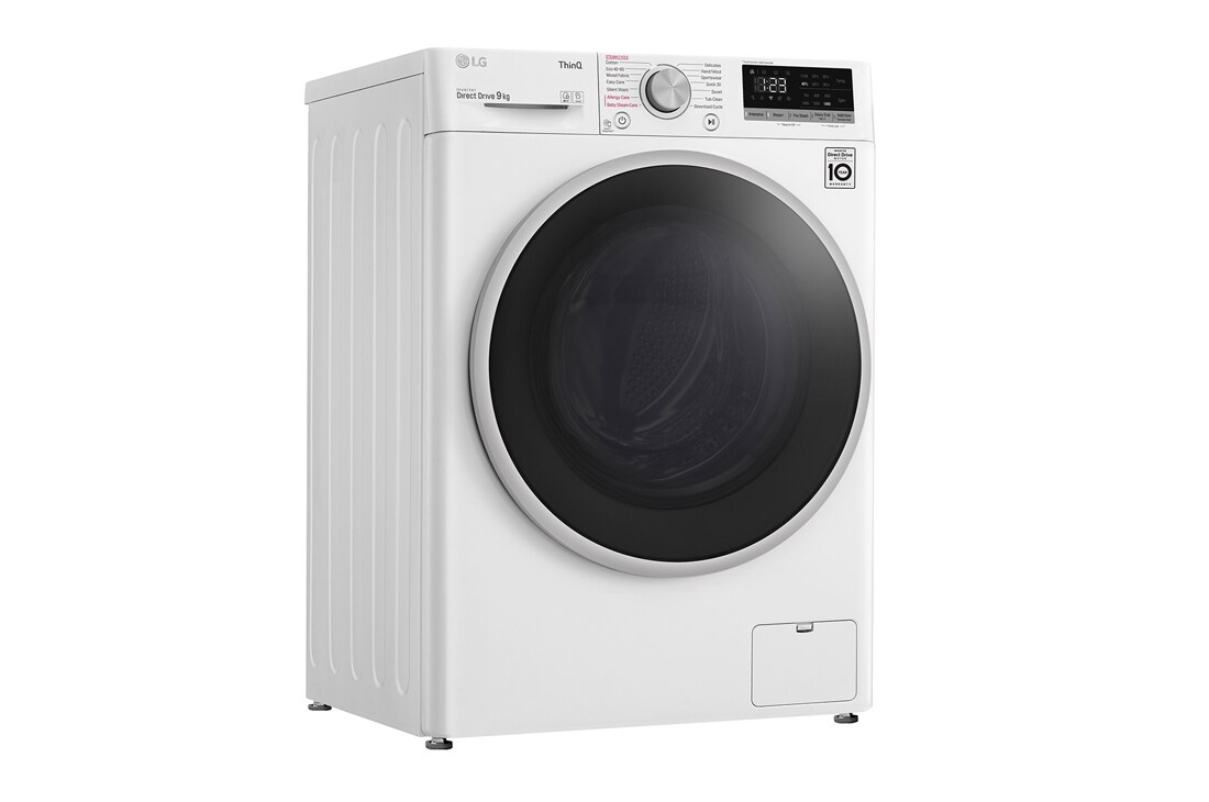 LG  9 kg Vaskemaskin(Hvit) - Steam, Energiklasse D, AI DD™, Smart Diagnosis™ med Wi-Fi, K4WV409S1W, thumbnail 10