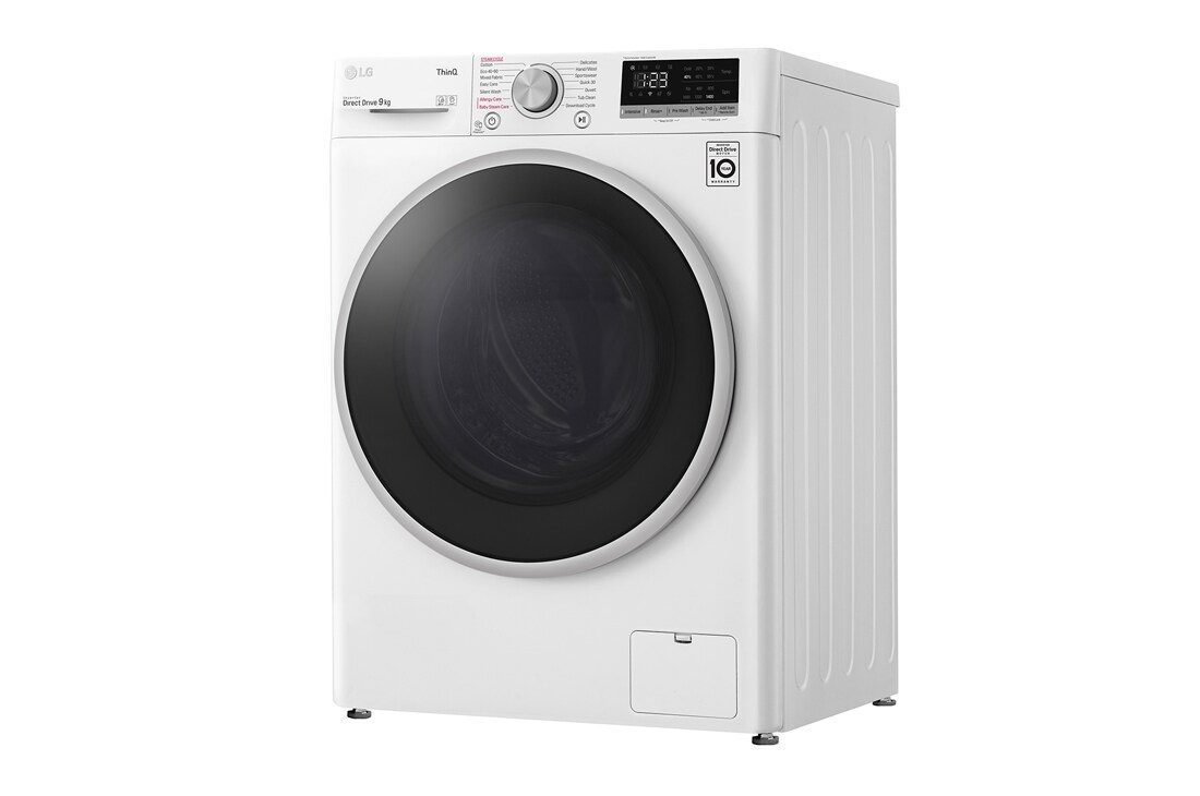 LG  9 kg Vaskemaskin(Hvit) - Steam, Energiklasse D, AI DD™, Smart Diagnosis™ med Wi-Fi, K4WV409S1W, thumbnail 11