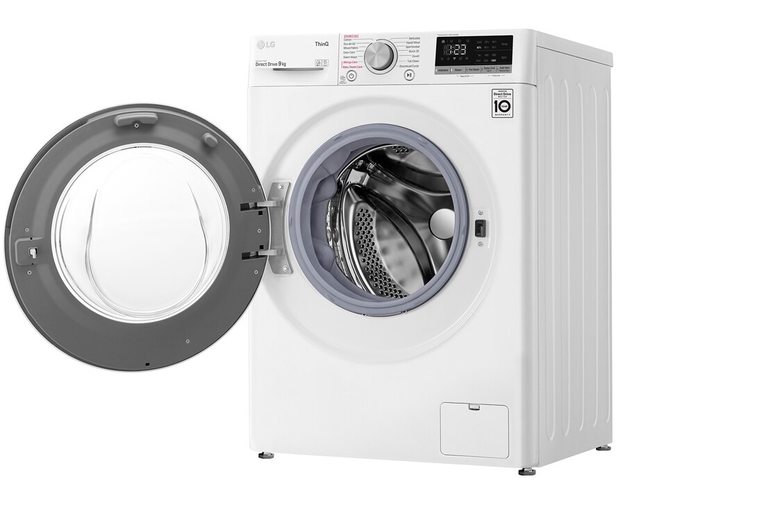 LG  9 kg Vaskemaskin(Hvit) - Steam, Energiklasse D, AI DD™, Smart Diagnosis™ med Wi-Fi, K4WV409S1W, thumbnail 12