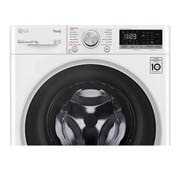 LG 9 kg / 5 kg Kombinert vaskemaskin/tørketrommel(Hvit) - Steam, Energiklasse E, AI DD™, Smart Diagnosis™ med Wi-Fi, F4DV509S1W, thumbnail 4