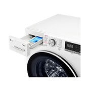 LG 8 kg / 5 kg Kombinert vaskemaskin/tørketrommel(Hvit) - Steam, Energiklasse E, AI DD™, Smart Diagnosis™ med Wi-Fi, F4DV508S0W, thumbnail 5