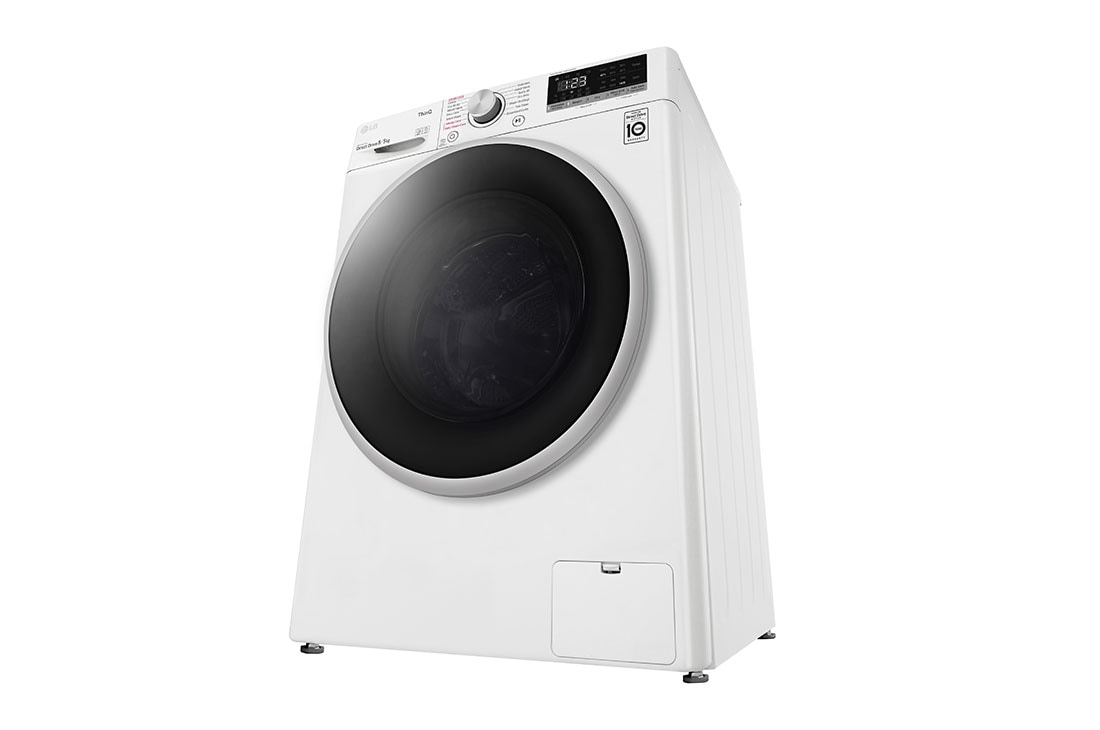 LG  8 kg / 5 kg Kombinert vaskemaskin/tørketrommel(Hvit) - Steam, Energiklasse E, AI DD™, Smart Diagnosis™ med Wi-Fi, K4DV508S1W, thumbnail 9