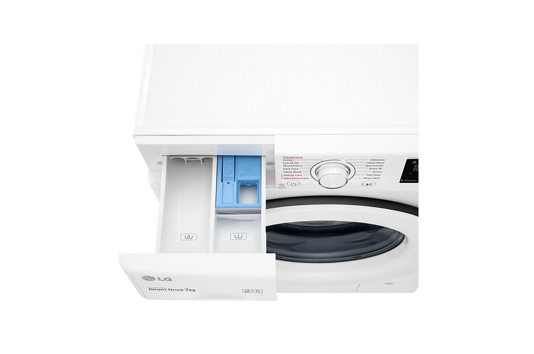 LG 7 kg Vaskemaskin(Hvit) - Energiklasse E, AI DD™, Steam™, Smart Diagnosis, F2WP207S0WS, thumbnail 6