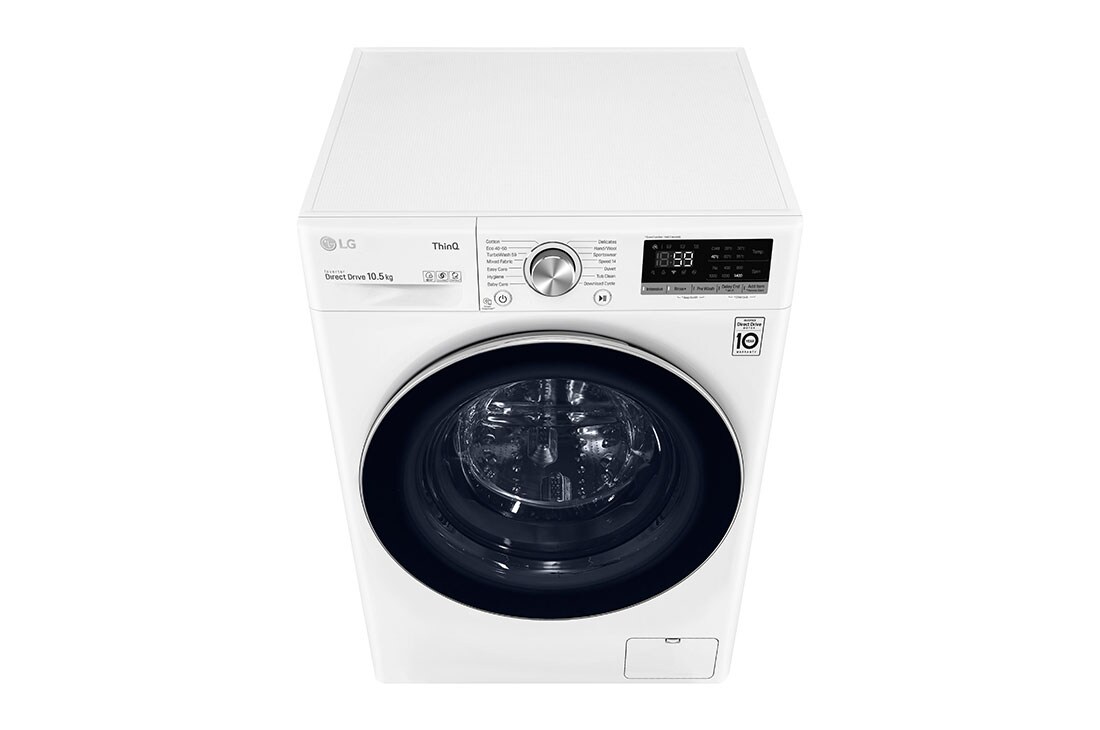 LG 10.5 kg Vaskemaskin(Hvit) -  Energiklasse B, TurboWash™. AI DD™ , Smart Diagnosis™ med wifi, Top Perspective, K4WV710N1W, thumbnail 10