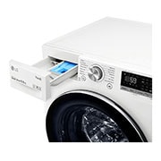 LG 10.5 kg Vaskemaskin(Hvit) -  Energiklasse B, TurboWash™. AI DD™ , Smart Diagnosis™ med wifi, Drawer Open, K4WV710N1W, thumbnail 5