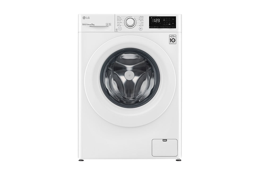 LG 8 kg Vaskemaskin(Hvit) - Energiklasse C, AI DD™, Smart Diagnosis™, F4WP308N0W, F4WP308N0W