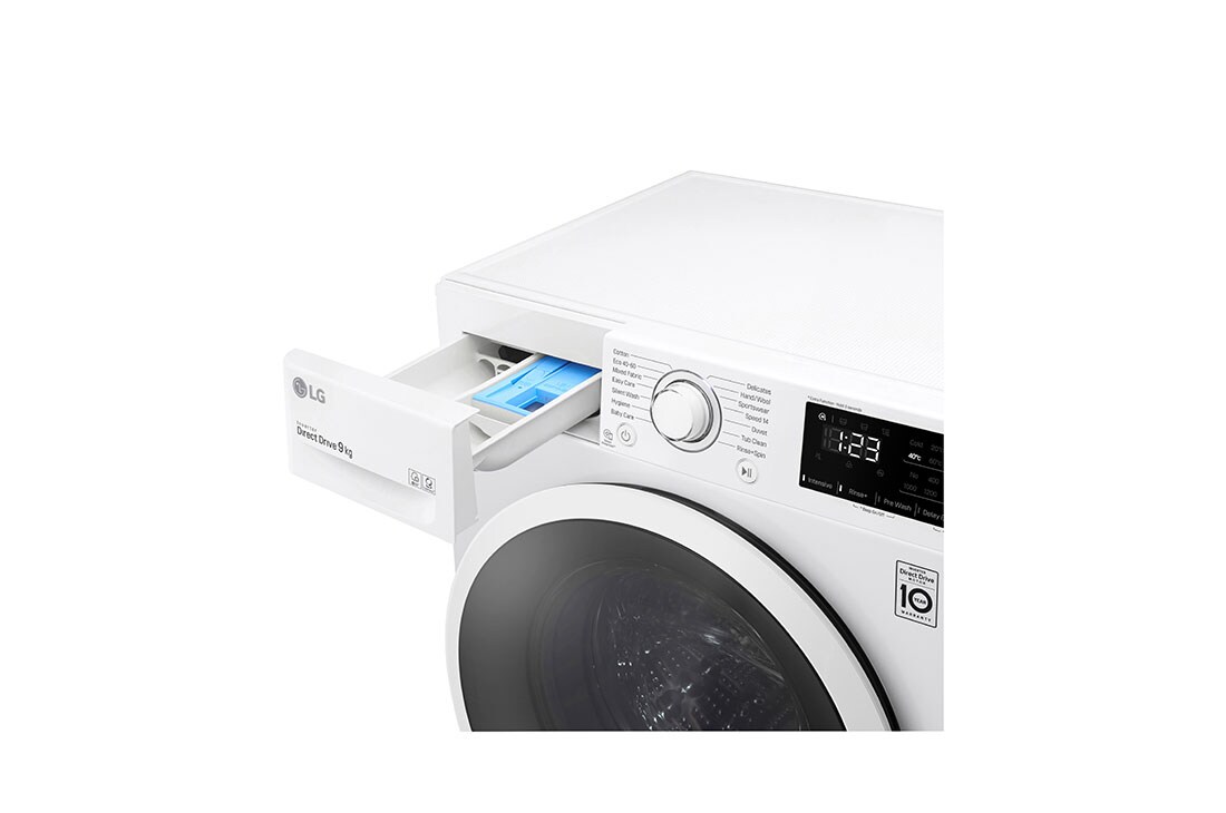 LG 9 kg Vaskemaskin(Hvit), Energiklasse B, AI DD™ , Smart Diagnosis™, E4WV409N0W, E4WV409N0W, thumbnail 5