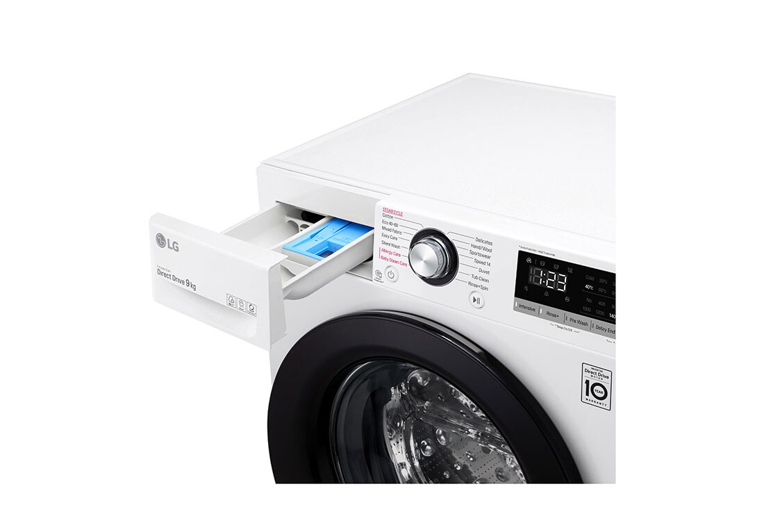LG 9 kg Vaskemaskin(Hvit) - Energiklasse B, AI DD™, Steam™, Smart Diagnosis, F4WV409S3WE, thumbnail 5