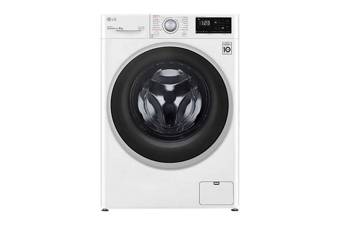 LG 8 kg Vaskemaskin(Hvit) - Steam, Energiklasse C, AI DD™, Smart Diagnosis™, W4WV408S1WE