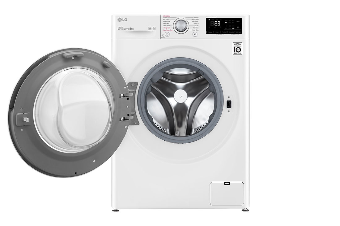 LG 8 kg Vaskemaskin(Hvit) - Steam, Energiklasse C, AI DD™, Smart Diagnosis™, W4WV408S1WE, thumbnail 2