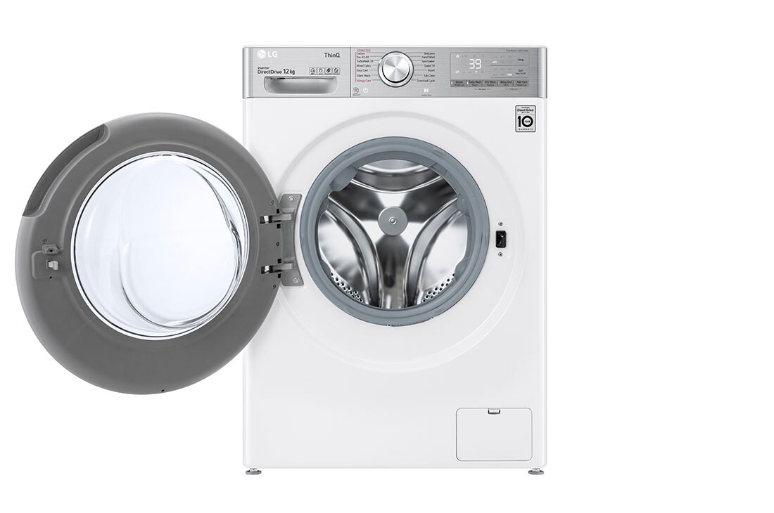 LG 12 kg Vaskemaskin(Hvit) - Steam, Energiklasse A, TurboWash360™, AI DD™, Smart Diagnosis™ med Wi-Fi, P4AVBS2WE, P4AVBS2WE, thumbnail 2