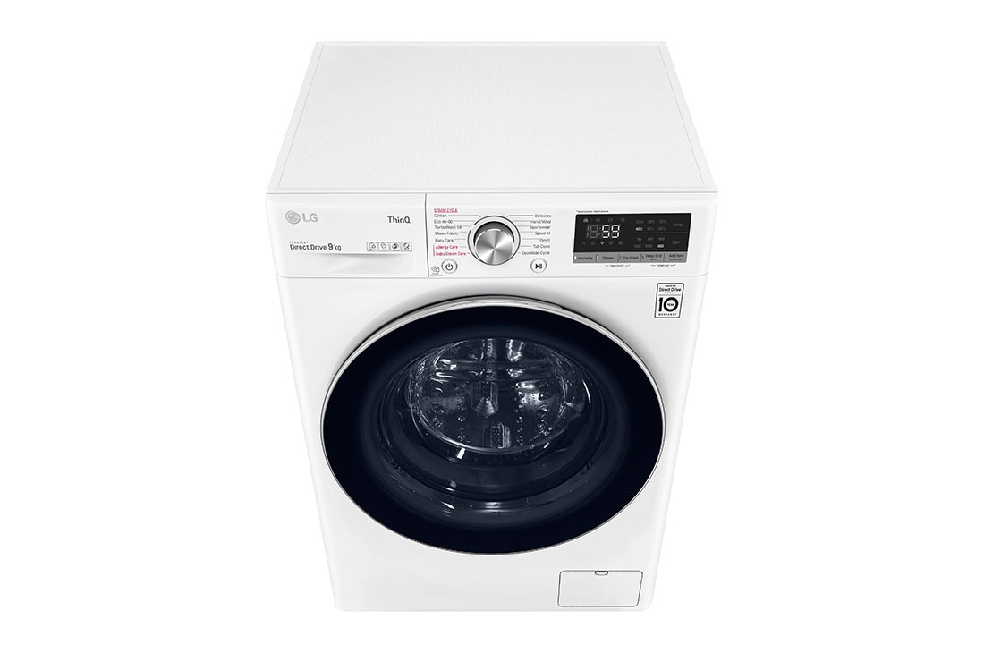 LG 9 kg Vaskemaskin(Hvit) - Steam, Energiklasse A, TurboWash™, AI DD™, Smart Diagnosis™ med Wi-Fi, LG FV74VNS2WA, FV74VNS2WA, thumbnail 9