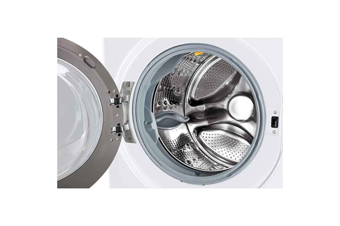 LG 17 kg Vaskemaskine(Hvit) - Steam, Energiklasse E, TurboWash™, Smart Diagnosis™ med Wi-Fi, FVB17NS2QE, thumbnail 3