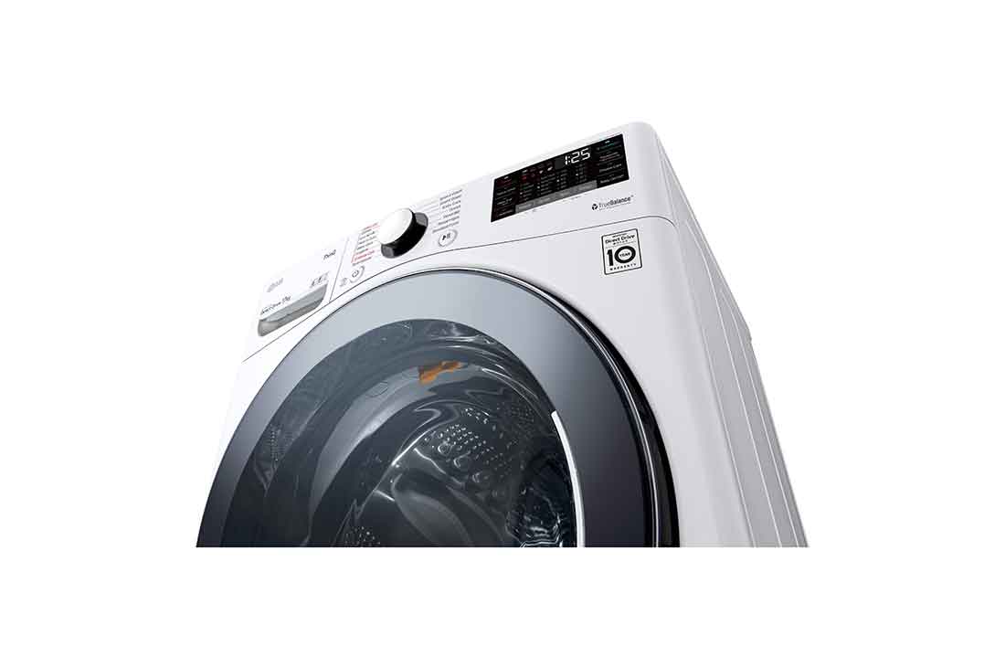 LG 17 kg Vaskemaskine(Hvit) - Steam, Energiklasse E, TurboWash™, Smart Diagnosis™ med Wi-Fi, FVB17NS2QE, thumbnail 6