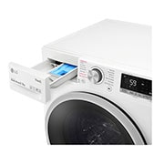 LG 8 kg / 6 kg Kombinert vaskemaskin/tørketrommel(Hvit) - Steam, Energiklasse E, AI DD™, Smart Diagnosis™ med Wi-Fi, K4DV508S1WE, thumbnail 5
