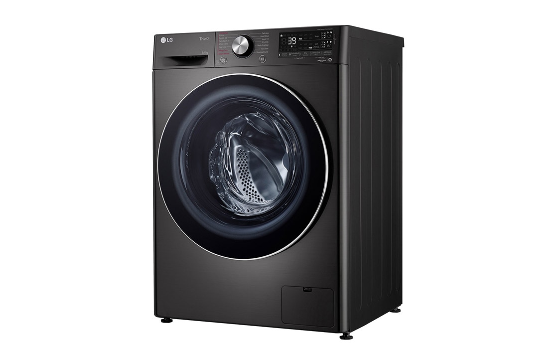LG 9 kg / 6 kg Kombinert vaskemaskin/tørketrommel(Svart) - Auto-Dose, Steam, Energiklasse E, TurboWash™360, AI DD™, Smart Diagnosis™ med Wi-Fi, CV90V6S2BA, CV90V6S2BA, thumbnail 12