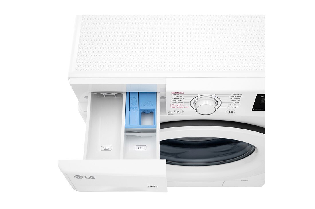 LG 10.5 kg Vaskemaskin(Hvit) - Energiklasse B, AI DD™, Steam™, Smart Diagnosis, F4WV210S0W, F4WV210S0W, thumbnail 5