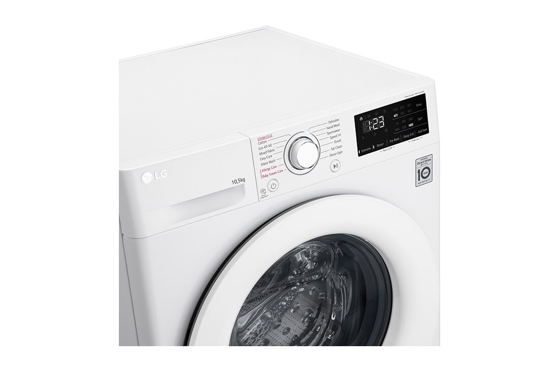 LG 10.5 kg Vaskemaskin(Hvit) - Energiklasse B, AI DD™, Steam™, Smart Diagnosis, F4WV210S0W, F4WV210S0W, thumbnail 7