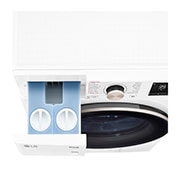 LG 10.5 kg Vaskemaskin(Hvit) - Auto Dose, Steam, Energiklasse A, TurboWash360™, AI DD™, Smart Diagnosis™ med Wi-Fi, FV96JNS2WA, thumbnail 6