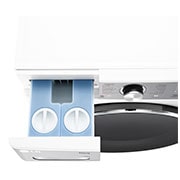 LG 13 kg Vaskemaskin(Hvit) - Auto Dose, Steam+, Energiklasse A, TurboWash360™, AI DD™, Smart Diagnosis™ med Wi-Fi, top drawer open, P4Y9LAP2W, thumbnail 7
