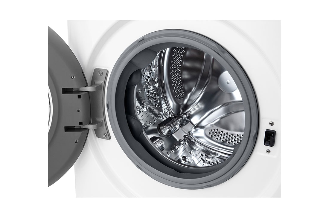 LG 9kg / 6 kg Kombinert vaskemaskin/tørketrommel(Hvit) - Steam, Energiklasse A/D, TurboWash™360, AI DD™, mart Diagnosis™, Drum view, F4Y5VRP6WY, thumbnail 3