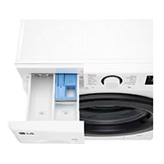LG 9kg / 6 kg Kombinert vaskemaskin/tørketrommel(Hvit) - Steam, Energiklasse A/D, TurboWash™360, AI DD™, mart Diagnosis™, Detergent port view, F4Y5VRP6WY, thumbnail 6