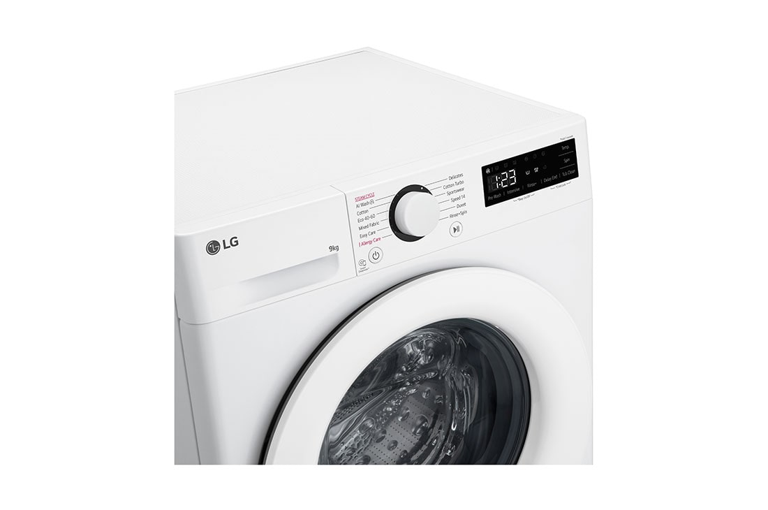 LG 9 kg Vaskemaskin(Hvit) - Steam, Energiklasse A, AI DD™, Smart Diagnosis™&nbsp;, F4Y5VYP1W, F4Y5VYP3W, thumbnail 3