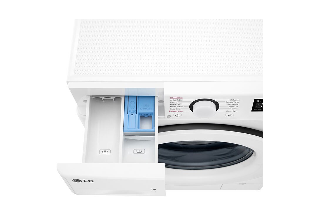LG 9 kg Vaskemaskin(Hvit) - Steam, Energiklasse A, AI DD™, Smart Diagnosis™&nbsp;, F4Y5VYP1W, F4Y5VYP3W, thumbnail 7
