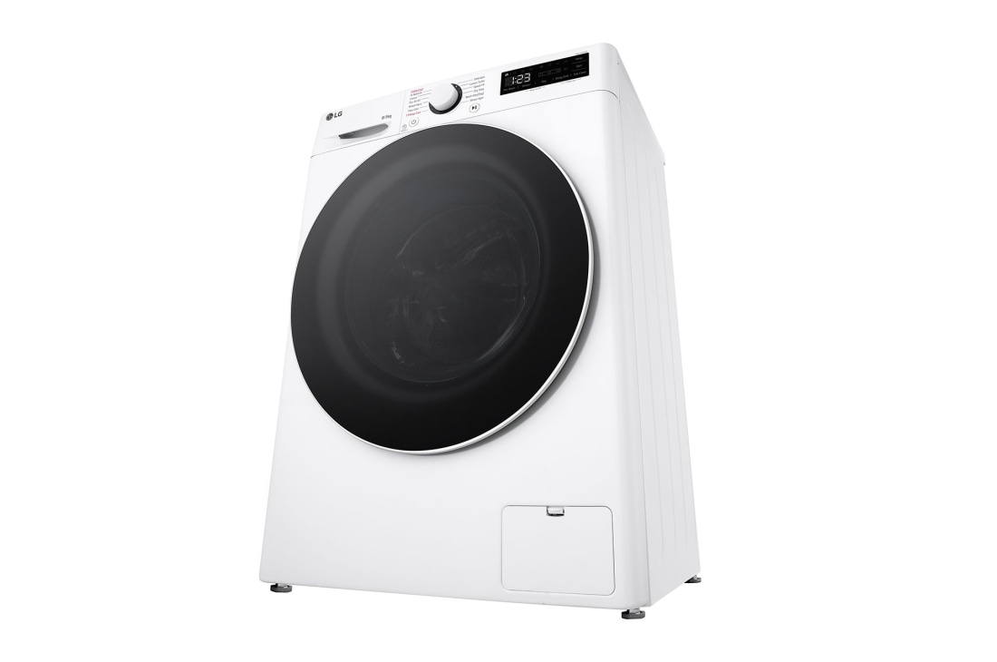 LG Slim 8 kg / 5 kg Kombinert vaskemaskin/tørketrommel(Hvit) - Steam, Energiklasse A/E, AI DD™, Smart Diagnosis™, 47,5cm dybde, Right perspective, P2Y5PRP0W, thumbnail 11