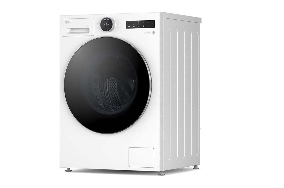 LG 9 kg Vaskemaskin(Essence White) - Energiklasse A, LCD-panel, Auto Dose, TurboWash360™, AI DD™, Smart Diagnosis™ med Wi-Fi, Left Side view, F4X7509TWS, thumbnail 8