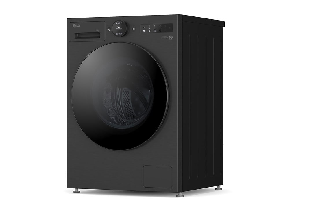 LG 11 kg Vaskemaskin(Essence Black) - Energiklasse A, LCD-panel, Auto Dose, TurboWash360™, AI DD™, Smart Diagnosis™ med Wi-Fi, left perspective view , F4X7511TBB, thumbnail 12