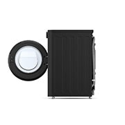 LG 11 kg Vaskemaskin(Essence Black) - Energiklasse A, LCD-panel, Auto Dose, TurboWash360™, AI DD™, Smart Diagnosis™ med Wi-Fi, side view with door opne, F4X7511TBB, thumbnail 14