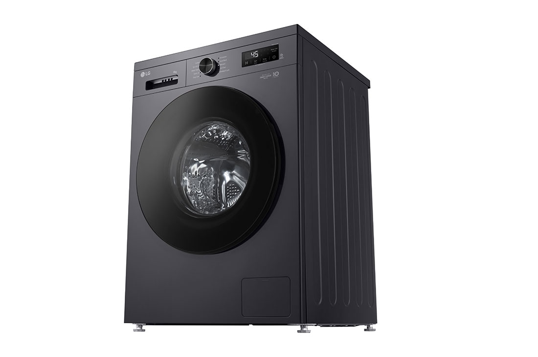 LG 8 kg Vaskemaskin(Essence Black) - Steam, Energiklasse A, 6 Motion DD, Smart Diagnosis™ med Wi-Fi, right view, F4X1008NMB, thumbnail 4