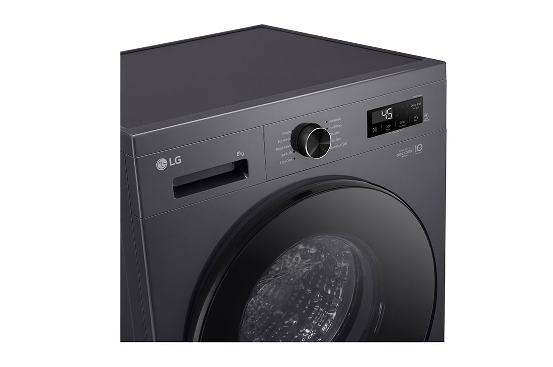 LG 8 kg Vaskemaskin(Essence Black) - Steam, Energiklasse A, 6 Motion DD, Smart Diagnosis™ med Wi-Fi, TopLeftPanel, F4X1008NMB, thumbnail 9