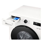 LG 9 kg Vaskemaskin(Svart) - Steam, Energiklasse A, 6 Motion DD, Smart Diagnosis™&nbsp;med Wi-Fi, right side view, F4X1009NWB, thumbnail 5