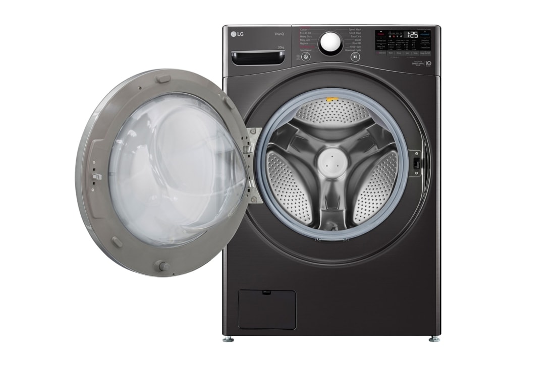 LG 20 kg Vaskemaskin(Svart) - Energiklasse B, Steam, TurboWash™, AI DD™, Smart Diagnosis™ med Wi-Fi, FVB20NS2TE, thumbnail 2