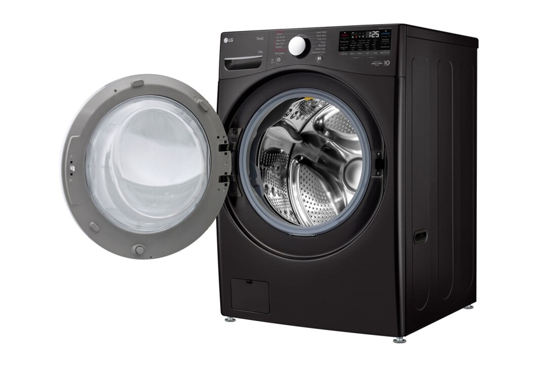 LG 20 kg Vaskemaskin(Svart) - Energiklasse B, Steam, TurboWash™, AI DD™, Smart Diagnosis™ med Wi-Fi, FVB20NS2TE, thumbnail 3