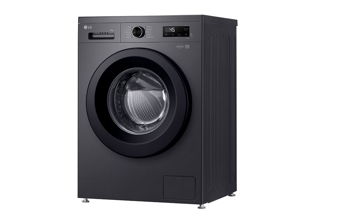 LG 9 kg Vaskemaskin(Essence Black) - Steam, Energiklasse A, 6 Motion DD, Smart Diagnosis™ med Wi-Fi, right view, F4X1009NMK, thumbnail 4