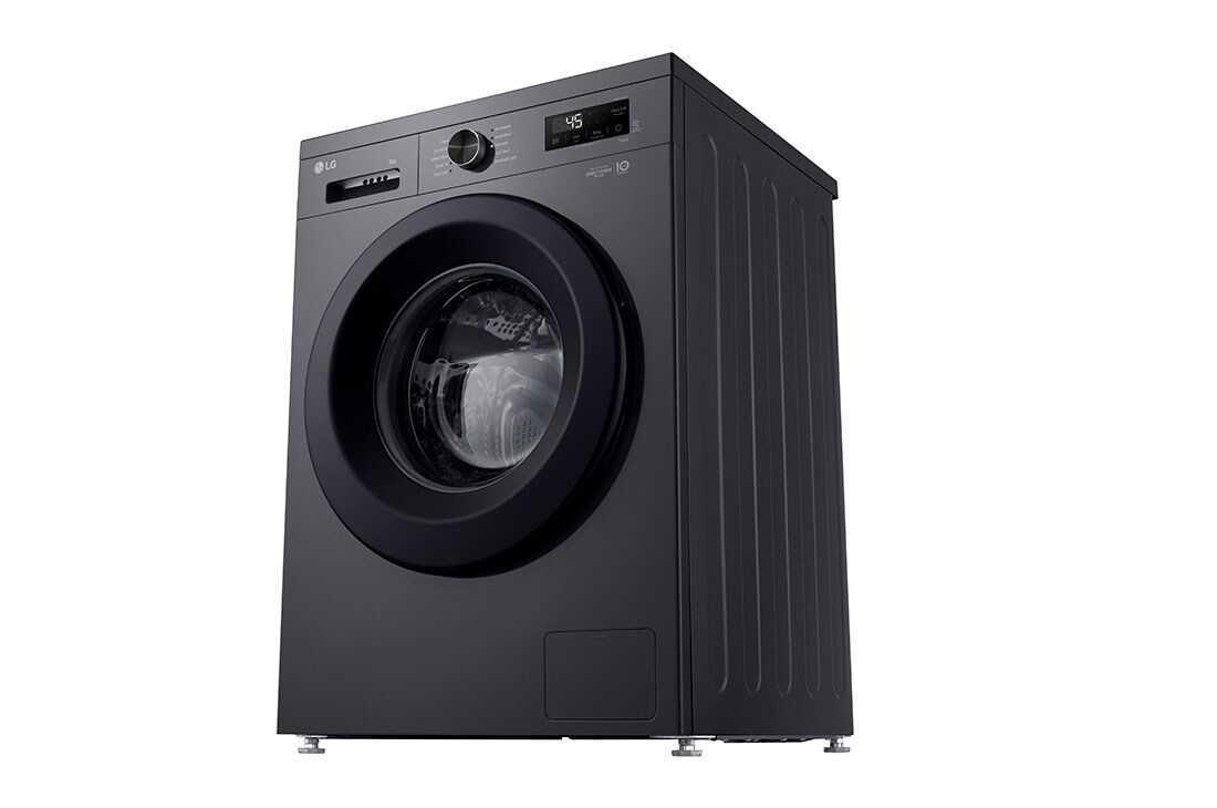 LG 9 kg Vaskemaskin(Essence Black) - Steam, Energiklasse A, 6 Motion DD, Smart Diagnosis™ med Wi-Fi, right side view, F4X1009NMK, thumbnail 5