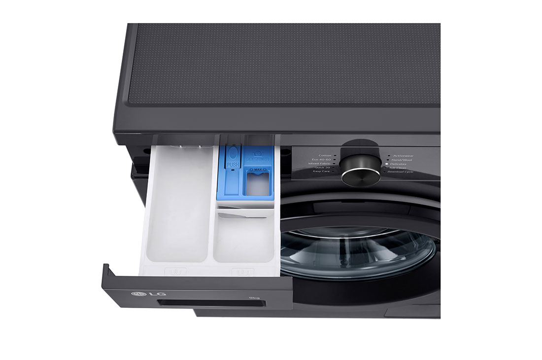 LG 9 kg Vaskemaskin(Essence Black) - Steam, Energiklasse A, 6 Motion DD, Smart Diagnosis™ med Wi-Fi, TopLeftPanel, F4X1009NMK, thumbnail 9