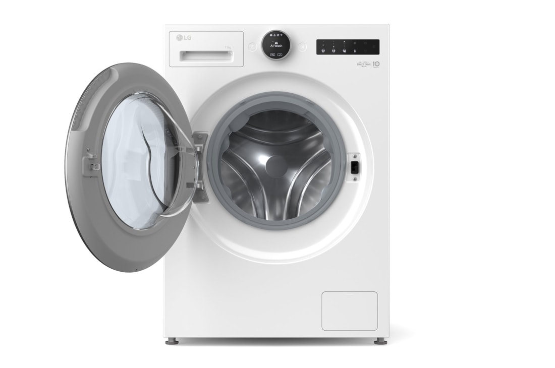 LG 11 kg Vaskemaskin(Essence White) - Energiklasse A, LCD-panel, TurboWash360™, AI DD™, Smart Diagnosis™ med Wi-Fi, front open, F4X7011TWS, thumbnail 2